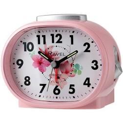 Ravel Floral Dial Alarm Clock Pink
