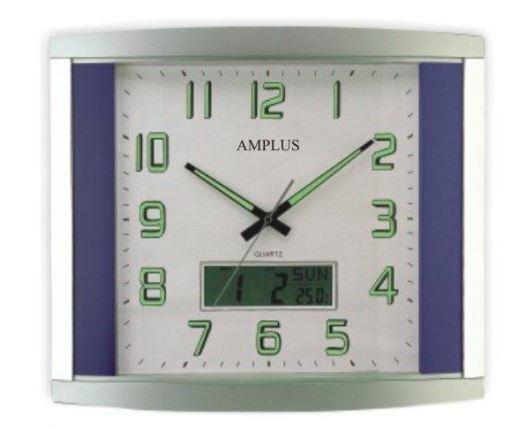 Amplus Digital/Analogue Wall Clock with sweep movement