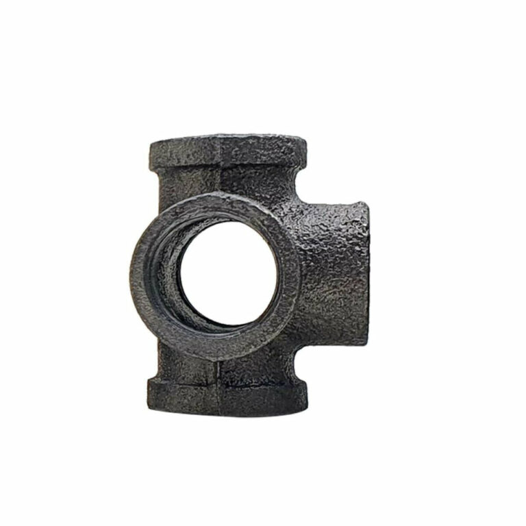 5 Way Pipe Fitting Malleable Iron Black Outlet Cross~1836