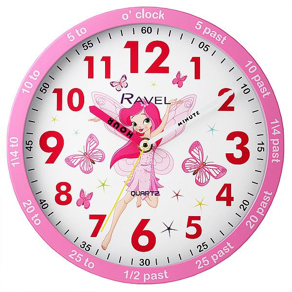 Ravel Time Teacher Fairy Design Wall Clock For Kids Bedroom