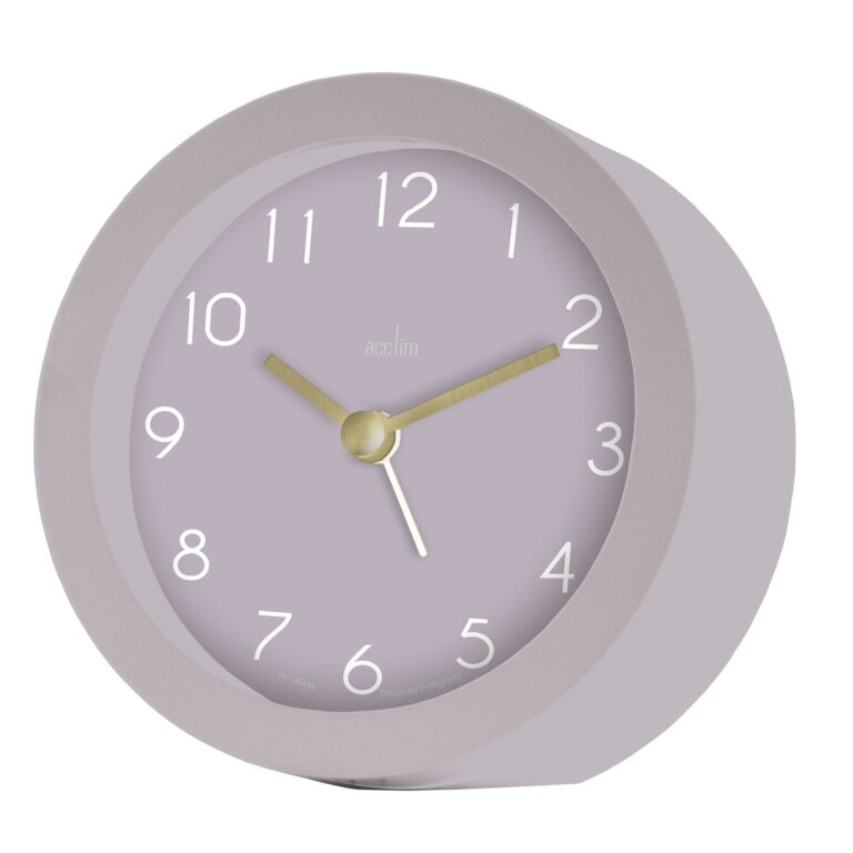 Acctim 15916 Mila Analogue Alarm Clock Mauve Blush