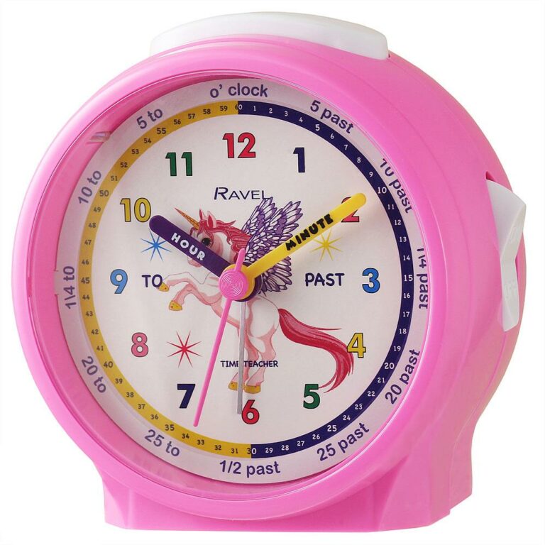 Ravel Kids Time Teacher Alarm Clock Pink/Unicorn RC034.1