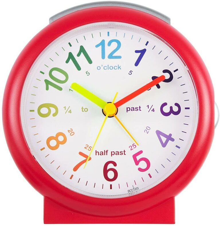 ACCTIM Lulu 2 Red Time Teaching Bold Sweep Seconds Alarm Clock