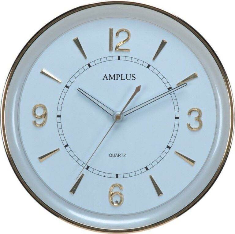 Amplus Analogue Glow in Dark Round Wall Clock White White