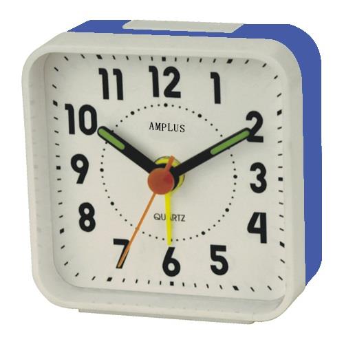 Amplus Bedside Travel Analogue Alarm Clock PD818W- White