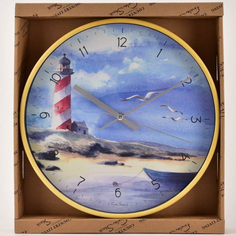 Widdop By The Seaside Clock – Lighthouse by Finola Stack