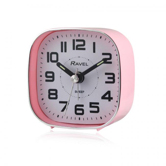 Ravel Petite Bedside Quartz Alarm Clock – Pink RC038.5