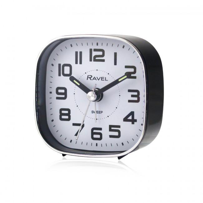 Ravel Petite Bedside Quartz Alarm Clock – Black RC038.3