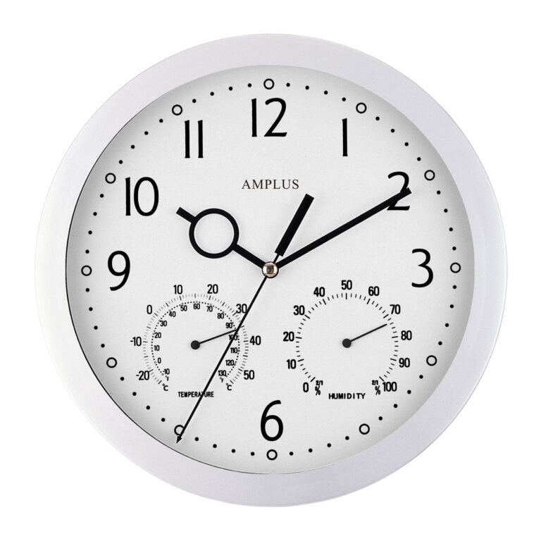 Amplus Multi Dial 10″ White Wall Clock TA1703W