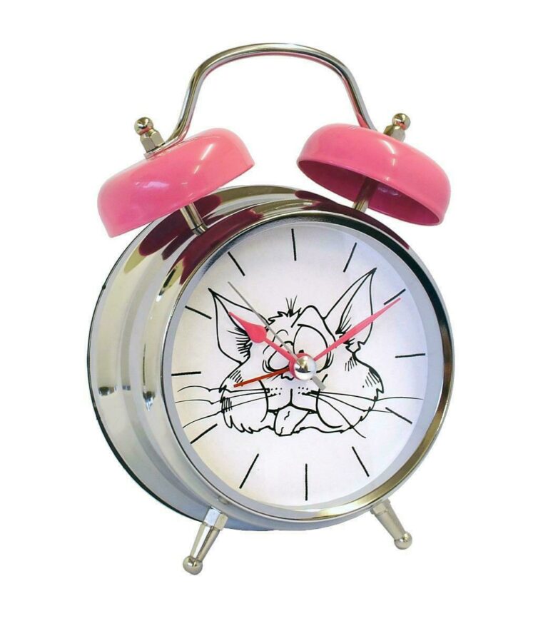 GTP Unisex Cat Meow Sounding Voice Double Bell Quartz Alarm Clock IMP113