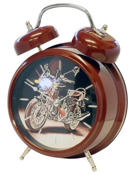 GTP Unisex Sports Bike Sound with Light Double Bell Quartz Alarm Clock IMP120R