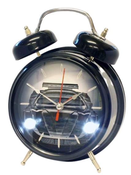 GTP Unisex Car Sound Voice with Light Double Bell Quartz Alarm Clock IMP119B