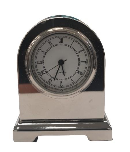 Miniature Clock Goldtone Metal Solid Brass IMP3S