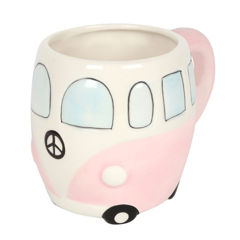 Pink Campervan Ceramic Mug