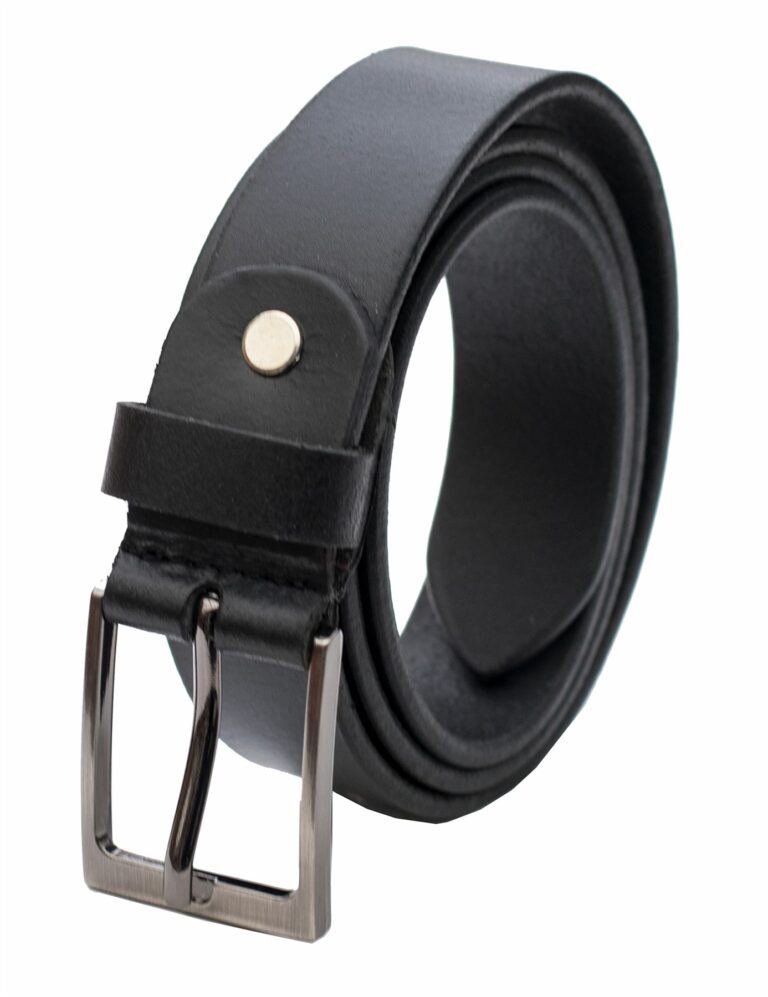 Primehide Mens Leather Belt 1.1″ (30mm) Width Suit / Trouser Belt Gents – Black – Large