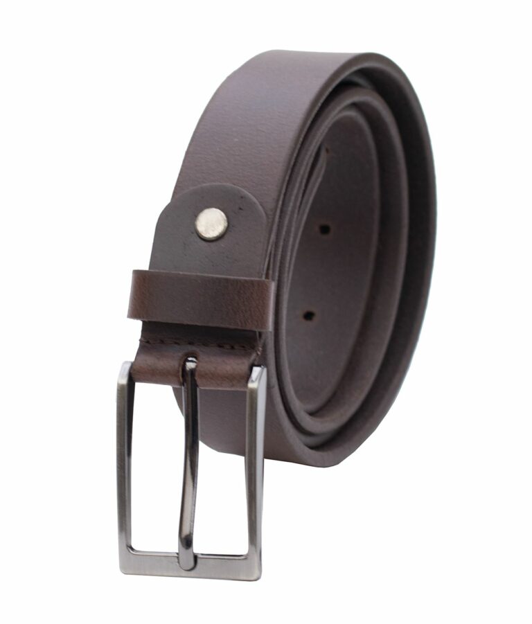 Primehide Mens Leather Belt 1.1″ (30mm) Width Suit / Trouser Belt Gents – Brown – Medium