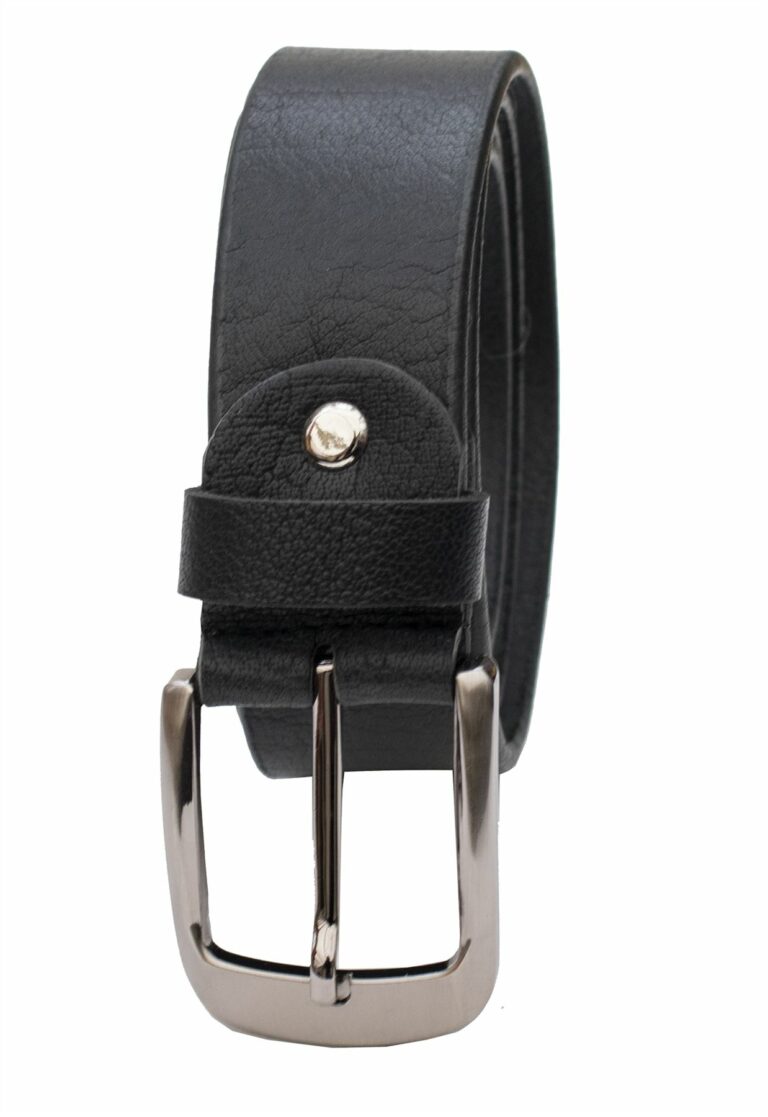 Primehide Mens Leather Belt 1.1″ (30mm) Width Suit / Trouser Belt Gents – Black