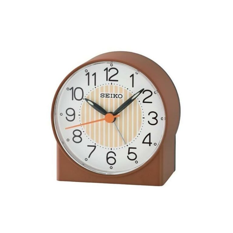 Seiko Desk Alarm Clock Brown QHE136B