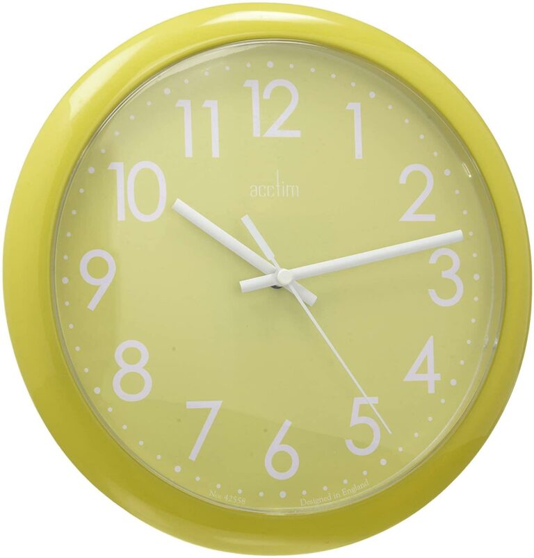 Acctim Abingdon Wall Clock 25.5cm – Lime Green 21895