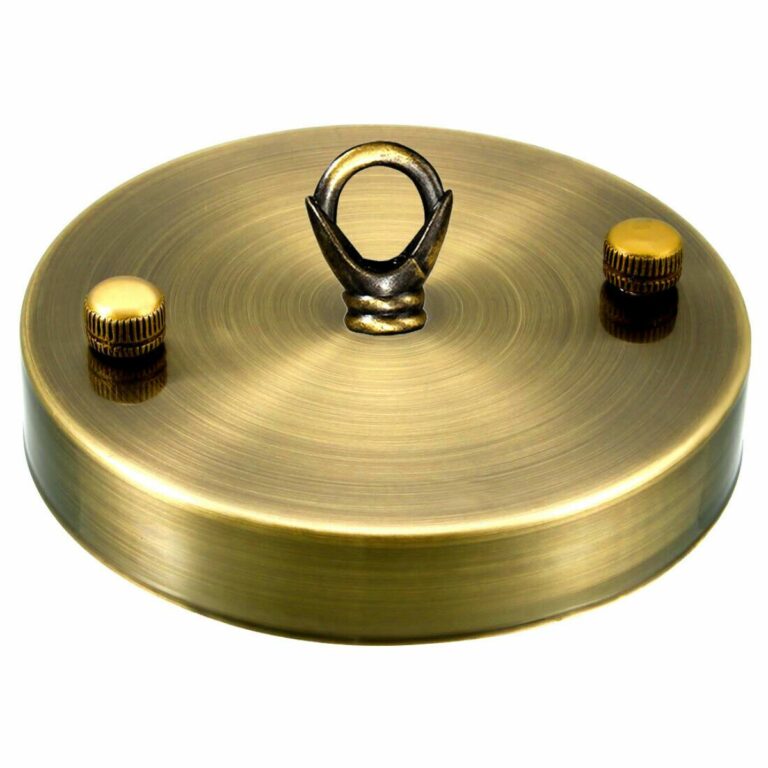 Single Point Yellow Brass Color Outlet Ceiling Hook Ring Plate Perfect for fabric flex cable~2663