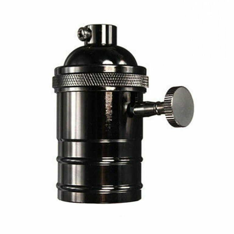 Black E27 Vintage Industrial Lamp Light Bulb Holder Antique Retro Edison Screw Fitting~3103