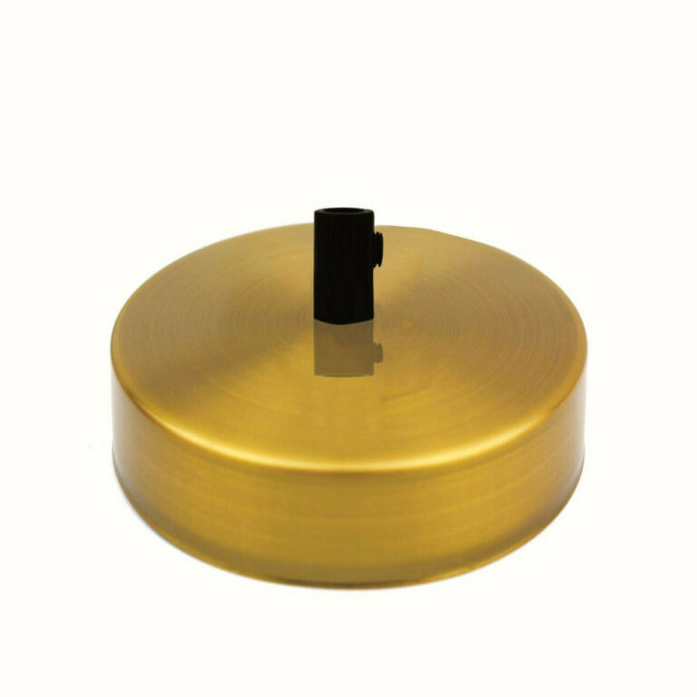 LEDSone industrial vintage 1 Outlet Yellow Brass Metal Ceiling Rose 120x25mm~2756