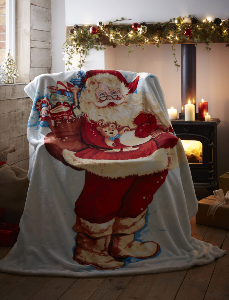 Father Christmas Fleece Throw 130 x 170cm