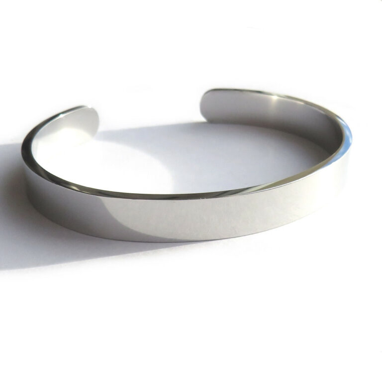 Solid Stainless Steel  Silver Bangle
