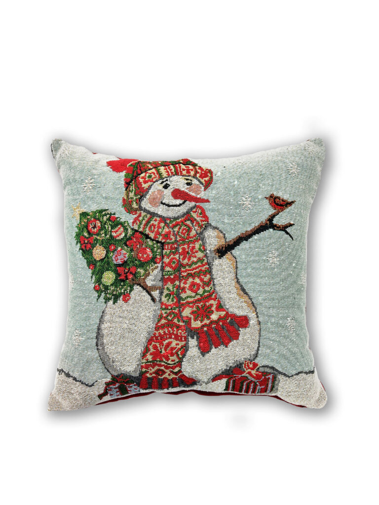 Happy Snowman Cushion Cover 43 x 43cm
