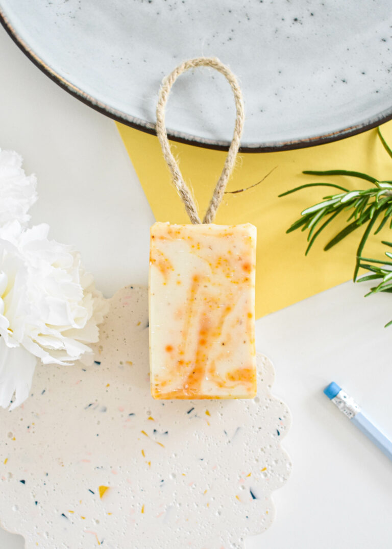 Rosemary Clementine Soap on a Rope 100g
