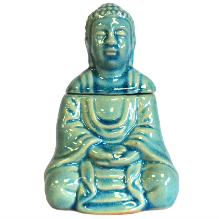 OBBB-04 – Sitting Buddha Oil Burner – Blue