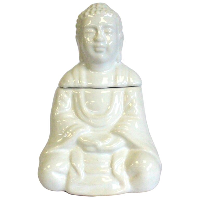 OBBB-05 – Sitting Buddha Oil Burner – White