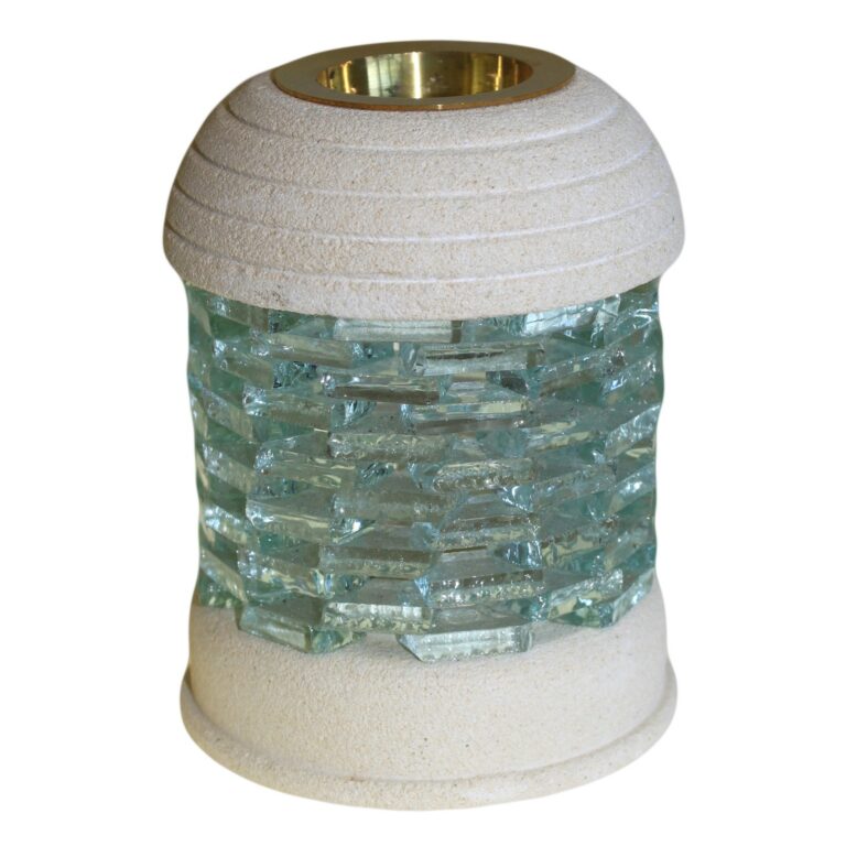 SSOB-06 – Stone Oil Burner – Round Glass Brick