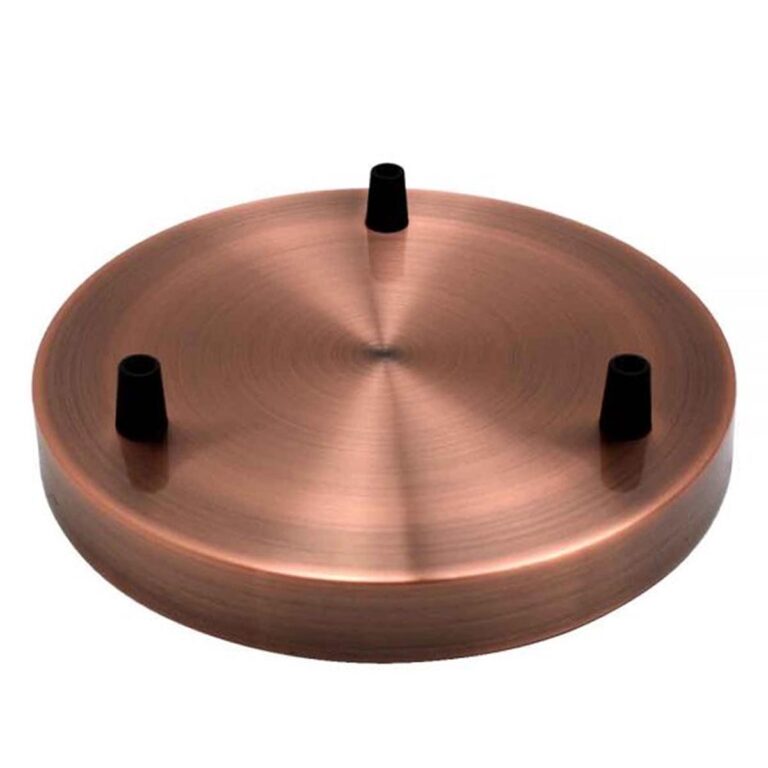 Multi-outlet ceiling rose, 3-way outlet Copper~3083