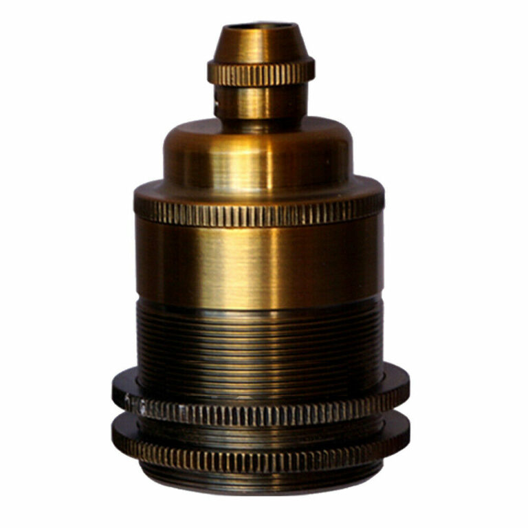 Threaded Holder Yellow Brass E27 Base Screw Thread Bulb Socket Lamp Holder~2741