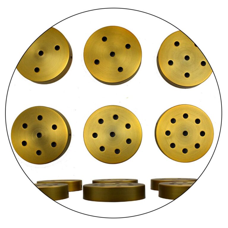 Multi Outlet Yellow Brass Metal Ceiling Rose 120x25mm~1460