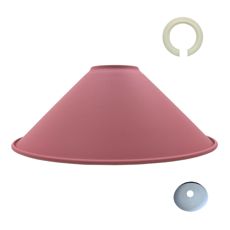 Modern Metal Pink Colour Easy Fit Cone Shape Lampshade~1096